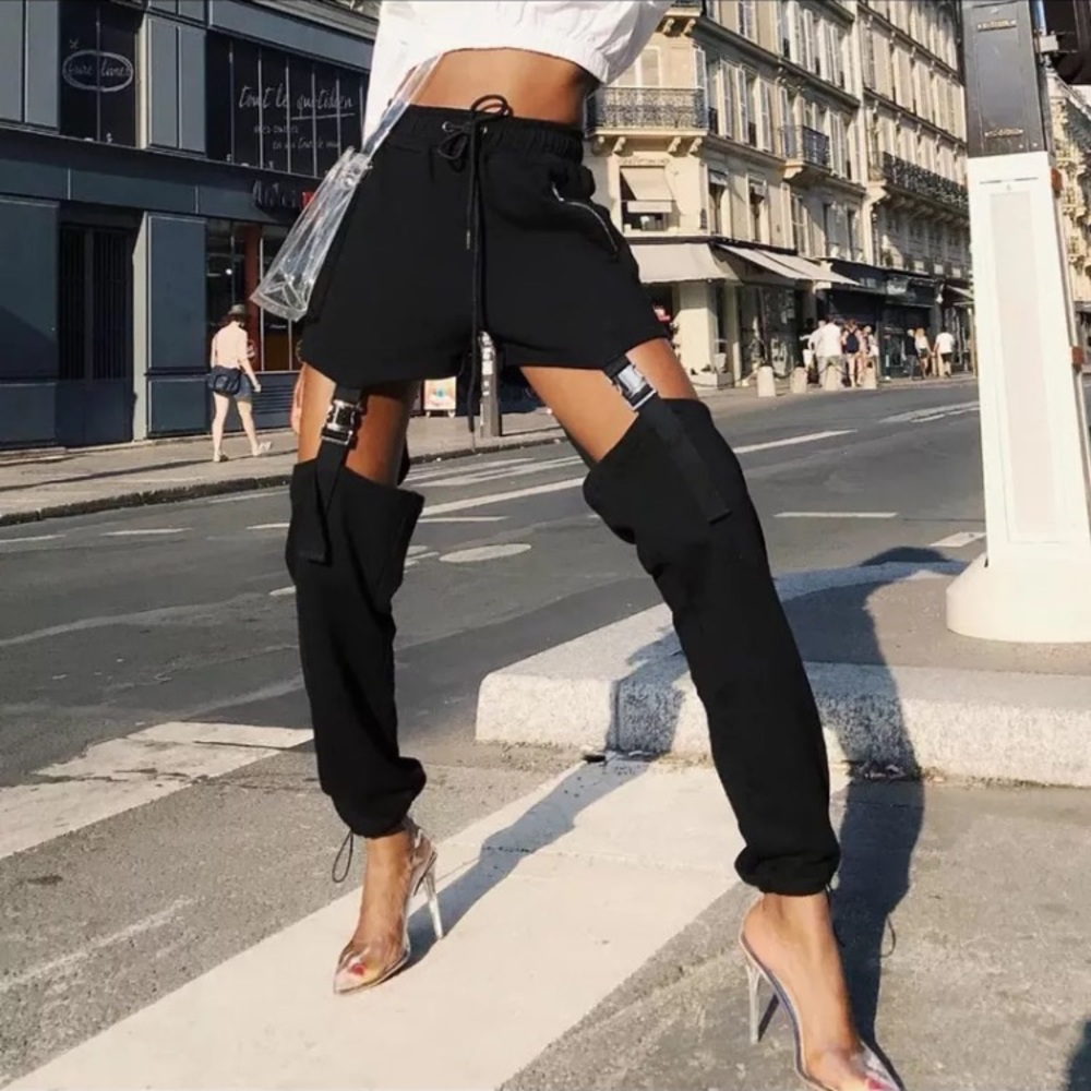 Black edgy pants